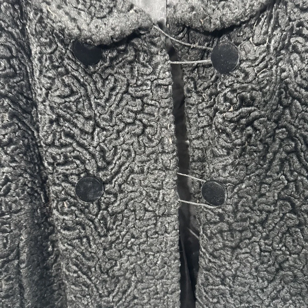 Real‎ Persian Lamb Fur straight  jacket coat  KARAKUL ASTRAKHAN